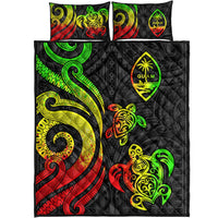 Guam Quilt Bed Set - Reggae Tentacle Turtle - Polynesian Pride