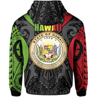 Hawaii Polynesian Tribal Coat of Arms Zipper Hoodie Reggae Mark Style - Polynesian Pride