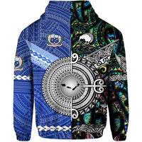 Samoa and New Zealand Hoodie Together Paua Shell LT8 - Polynesian Pride