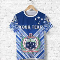 Custom Manu Samoa Rugby T Shirt Creative Style Full Blue - Polynesian Pride