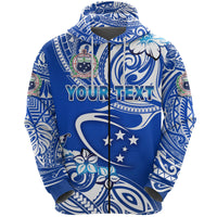 Custom Manu Samoa Rugby Zip Hoodie Unique Vibes White - Polynesian Pride