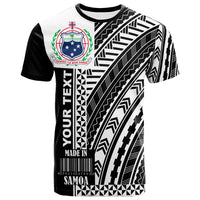 Samoa Custom T Shirt Barcode Black Color Unisex Black - Polynesian Pride