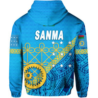 Sanma Province Zip Hoodie Vanuatu Pattern Unique Style LT8 - Polynesian Pride