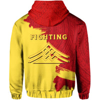 Polynesian Fighting Mauna Kea Hawaii Zip Hoodie Special Scratch Style - Polynesian Pride