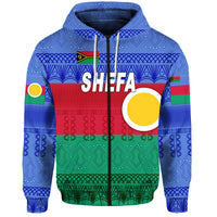 Shefa Province Zip Hoodie Vanuatu Pattern Traditional Style LT8 - Polynesian Pride