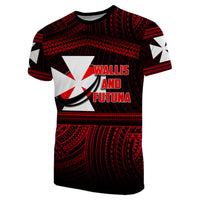 Custom Wallis and Futuna Rugby Polynesian Patterns T Shirt Unisex Red - Polynesian Pride