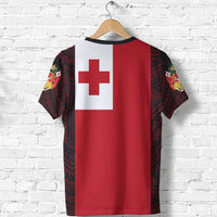 Tonga T Shirt Tonga Flag Coat of Arms Polynesian Tattoo Style A8 - Polynesian Pride