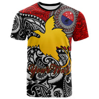 Papua New Guinea T shirt Custom Central Of Papua New Guinea With Polynesian Patterns T shirt - Polynesian Pride