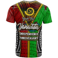 Vanuatu T Shirt Custom Vanuatu Independence Anniversary With Polynesian Patterns T Shirt LT10 - Polynesian Pride
