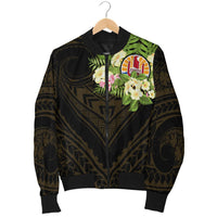 Tahiti Men's Bomber Jacket - Polynesian Gold Patterns Collection - Polynesian Pride