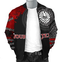 Tahiti Polynesian Personalised Men's Bomber Jacket - Polynesian Chain Style - Polynesian Pride