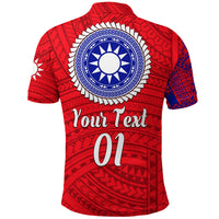 Custom Taiwanese Polo Shirt Taiwan Simple Polynesian Tattoo LT8 - Polynesian Pride