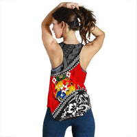 Tonga Women Racerback Tank Polynesian Style Fall In The Wave - Polynesian Pride