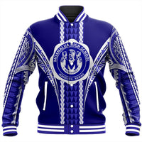 Hawaii Baseball Jacket - Moanalua High Baseball Jacket - AH Unisex Blue - Polynesian Pride