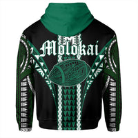 Hawaii Hoodie Molokai High Football Jersey Hoodie Zip - Polynesian Pride