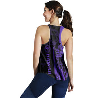 Hawaii King Polynesian Women's Racerback Tank - Lawla Style Purple - AH - Polynesian Pride