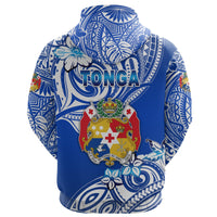 Mate Maa Tonga Rugby Zip Hoodie Polynesian Unique Vibes Blue - Polynesian Pride