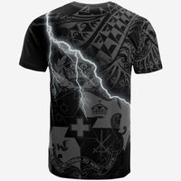 Tonga Custom T Shirt Tonga Coat of Arms Lighting Thunder - Polynesian Pride