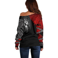 Tonga Polynesian Personalised Women's Off Shoulder Sweater - Polynesian Chain Style - Polynesian Pride