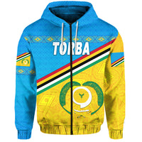 Torba Province Zip Hoodie Vanuatu Pattern Unique Style LT8 - Polynesian Pride