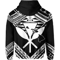 Hawaii Shark Polynesian Kanaka White Hoodie (Zip up) Candy Style - Polynesian Pride