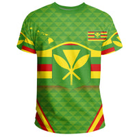 Hawaii Coat of Arms Kakau Kanaka T Shirt Line Sport - Polynesian Pride