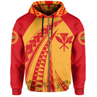 Polynesian Kanaka Mauna Kea Hawaii Zip Hoodie - Polynesian Pride