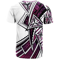 Tuvalu T Shirt Tribal Flower Special Pattern Purple Color - Polynesian Pride