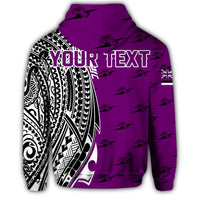Custom Hawaii Hoodie Pearl City High Tribal Kakau Zip Hoodie - Polynesian Pride