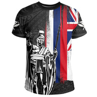 Hawaii King Flag Polynesian T Shirt Gray - Polynesian Pride