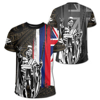 Hawaii King Flag Polynesian T Shirt Gold Unisex Gold - Polynesian Pride