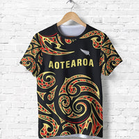 Aotearoa T Shirt Maori Unisex Black - Polynesian Pride
