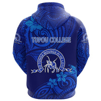 Custom Kolisi Ko Tupou College Tonga Zip Hoodie Unique Vibes Full Blue - Polynesian Pride