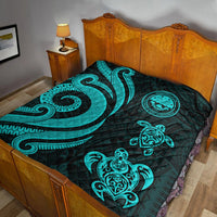Federated States of Micronesia Premium Quilt - Turquoise Tentacle Turtle - Polynesian Pride