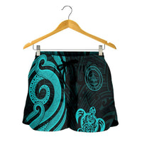 Palau Women's Short - Turquoise Tentacle Turtle - Polynesian Pride