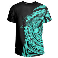 Hawaii Polynesian In My Heart T Shirt Ryan Style Turquoise - Polynesian Pride