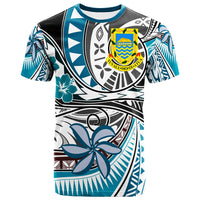 Tuvalu T Shirt Flower and Flow Unisex BLUE - Polynesian Pride
