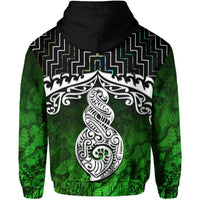 New Zealand Maori Zip up Hoodie, Poutama Pikorua Double Twist Zipper Hoodie - Polynesian Pride