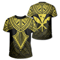 Hawaii Polynesian Limited T Shirt Tab Style Yellow Unisex Black - Polynesian Pride