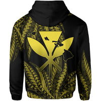 Hawaii King Polynesian Hoodie (Zip up) Durk Style Yellow - Polynesian Pride