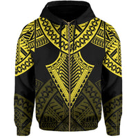 Hawaii Polynesian Hoodie Limited (Zip up) Tab Style Yellow - Polynesian Pride