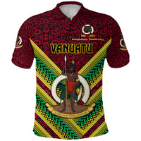 Custom Vanuatu Special Independence Anniversary Polo Shirt Creative Style Red, Custom Text and Number LT8 - Polynesian Pride