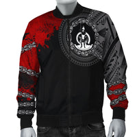 Vanuatu Polynesian Men's Bomber Jacket - Polynesian Chain Style - Polynesian Pride