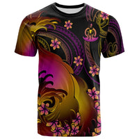 Vanuatu T Shirt Vanuatuan in wave Unisex Black - Polynesian Pride