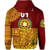 Custom Tonga Vavau High School Zip Hoodie Kupesi Vibes Maroon LT8 - Polynesian Pride