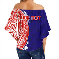 (Personalised) Hawaii - Waianae High Tribal Kakau Off Shoulder Waist Wrap Top AH - Polynesian Pride