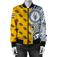 (Personalized) Hawaii Bomber Jacket - Waipahu High Tribal Kakau Bomber Jacket AH - Polynesian Pride