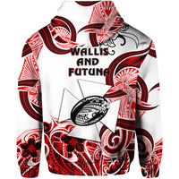 Wallis and Futuna Polynesian Zip Hoodie Unique Style White LT8 - Polynesian Pride