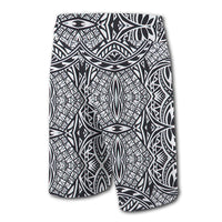 Hawaii Polynesian Lauhala Mix Board Shorts White - Polynesian Pride