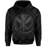 Polynesian Kanaka Shaka Map of Hawaii Hoodie Gray - Polynesian Pride